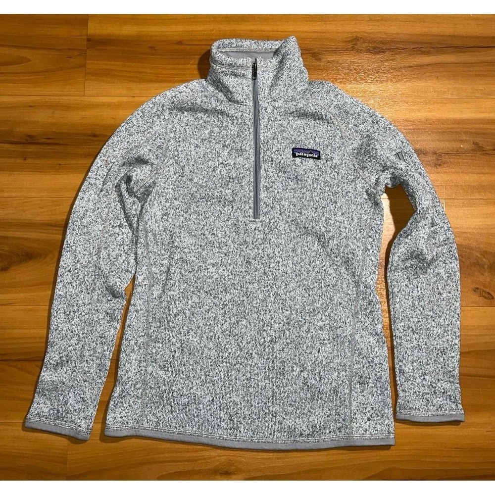 Womens Patagonia Better Sweater Quarter Zip Fleece Gray Pullover Jacket